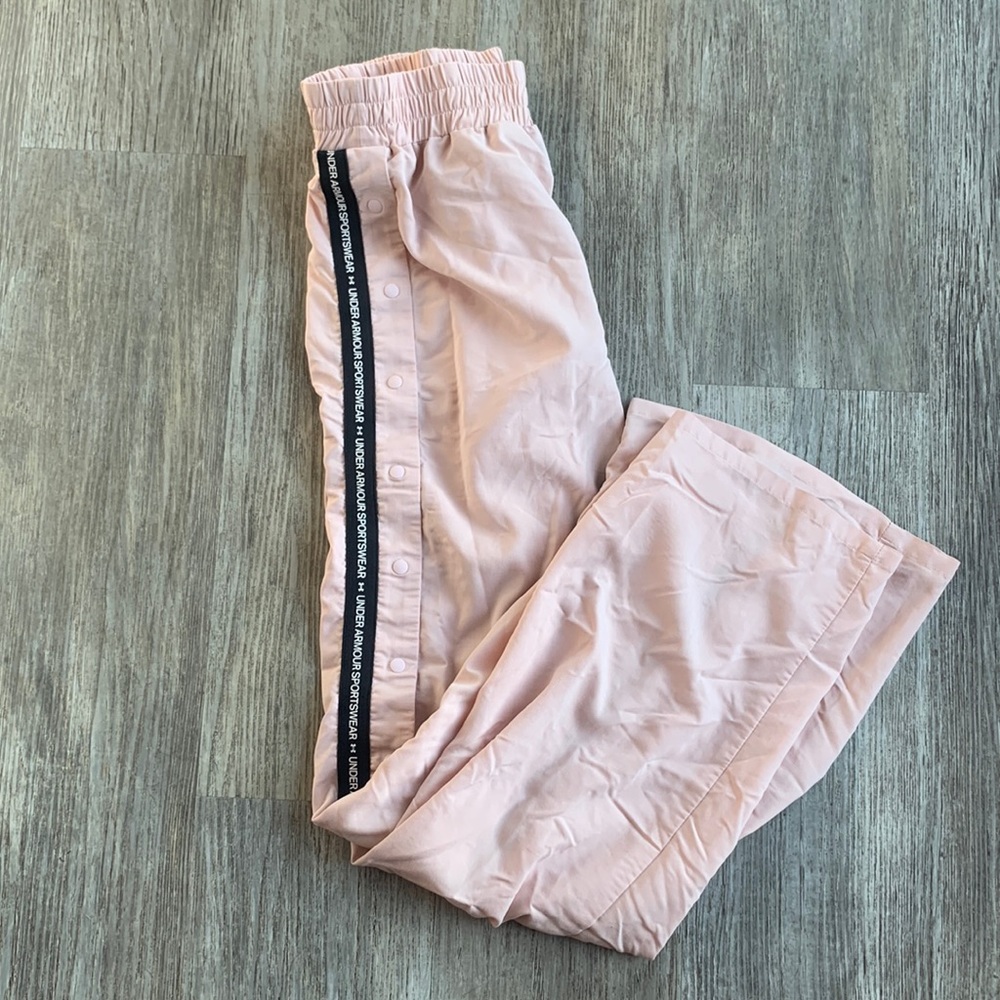 Under Armour pink tear away pants